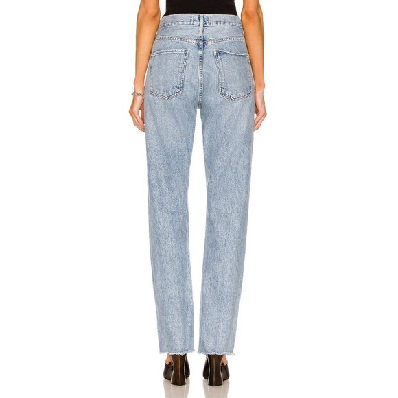 AGOLDE Cherie High Rise Straight Leg Light Wash Jeans size 25 - Picture 3 of 15